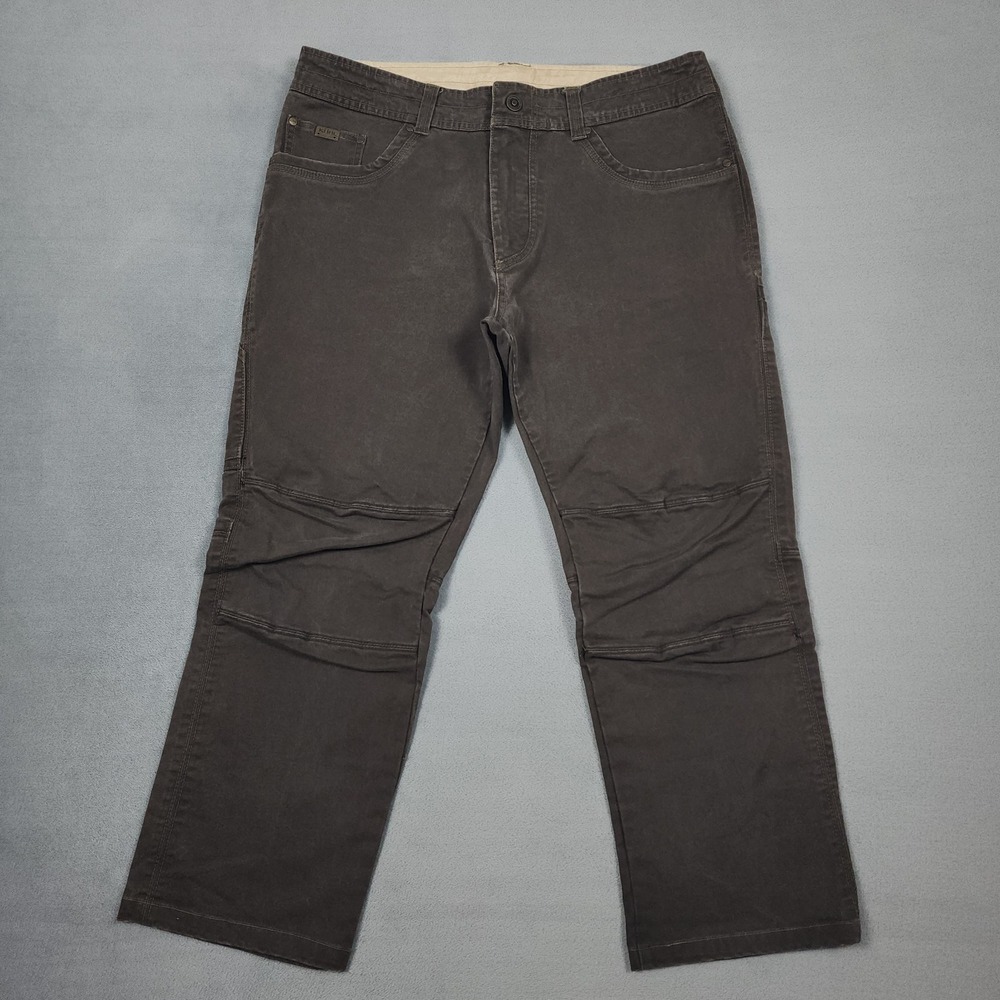 Kuhl Rydr Pants Mens 36x30 Brown Canvas Articulated Knee Hiking Workwear